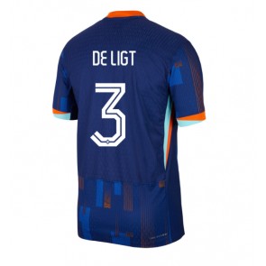 Holland Matthijs de Ligt #3 Replika Udebanetrøje EM 2024 Kortærmet